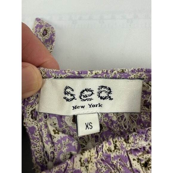 Sea New York Women’s Ida Smocked Top Lilac color Size XS - Picture 5 of 9
